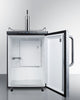 Built-In  Beer Dispenser, Auto Defrost With Digital Thermostat, Diamond Plate Door, Towel Bar Handle, And Black Cabinet - SBC635MBIDPL Summit