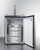 Freestanding Commercially Listed Beer Dispenser, Auto Defrost With Digital Thermostat, Stainless Steel Door, Horizonal Handle, And Black Cabinet - SBC635M7SSHH Summit Commercial