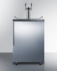 Built-In Commercially Listed Beer Dispenser, Auto Defrost With Digital Thermostat, Dual Tap System, Stainless Steel Door, Thin Handle, And Black Cabinet - SBC635MBI7SSHVTWIN Summit Commercial