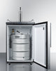 Built-In  Beer Dispenser, Auto Defrost With Digital Thermostat, Stainless Steel Door, Thin Handle, And Black Cabinet - SBC635MBISSHV Summit