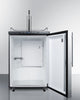 Freestanding Commercially Listed Beer Dispenser, Auto Defrost With Digital Thermostat, Stainless Steel Door, Thin Handle, And Black Cabinet - SBC635M7SSHV Summit Commercial