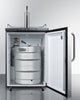 Freestanding Commercially Listed Beer Dispenser, Auto Defrost With Digital Thermostat, Stainless Steel Door, Towel Bar Handle, And Black Cabinet - SBC635M7SSTB Summit Commercial