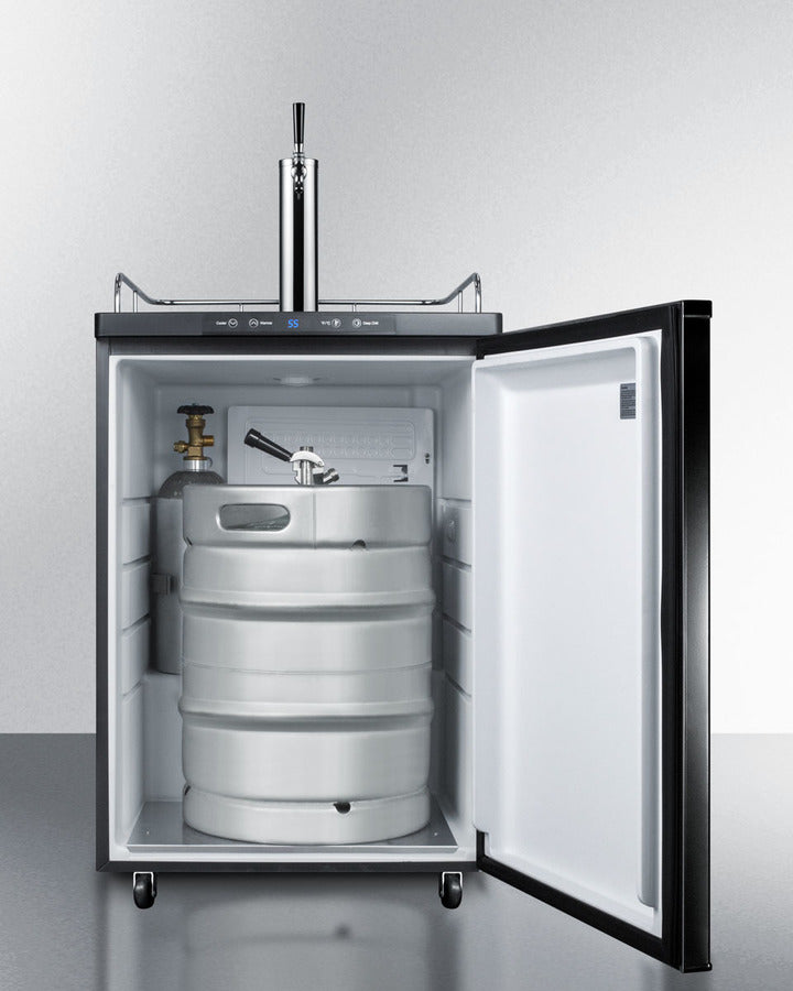 Built-In Commercially Listed Beer Dispenser, Auto Defrost With Digital Thermostat And Black Exterior Finish - SBC635MBI7 Summit Commercial