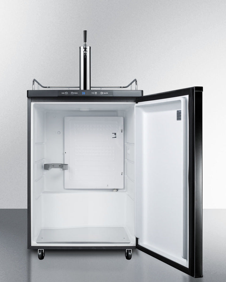 Built-In Commercially Listed Beer Dispenser, Auto Defrost With Digital Thermostat And Black Exterior Finish - SBC635MBI7 Summit Commercial