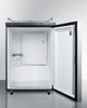 Built-In Commercially Listed Beer Dispenser, Auto Defrost With Digital Thermostat, Stainless Steel Door, Horizontal Handle, And Black Cabinet - SBC635MBI7NKSSHH Summit Commercial