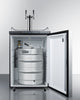 Built-In  Beer Dispenser, Auto Defrost With Digital Thermostat, Dual Tap System, Stainless Steel Door, Horizontal Handle, And Black Cabinet - SBC635MBISSHHTWIN Summit