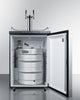 Built-In Commercially Listed Beer Dispenser, Auto Defrost With Digital Thermostat, Dual Tap System, Stainless Steel Door, Horizontal Handle, And Black Cabinet - SBC635MBI7SSHHTWIN Summit Commercial