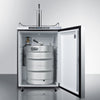 Freestanding  Outdoor Beer Dispenser, Auto Defrost With Digital Thermostat, Stainless Steel Wrapped Exterior, And Horizontal Handle - SBC635MOSHH Summit