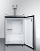 Built-In Commercially Listed Beer Dispenser, Auto Defrost With Digital Thermostat, Dual Tap System, Stainless Steel Door, Horizontal Handle, And Black Cabinet - SBC635MBI7SSHHTWIN Summit Commercial