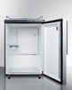Freestanding  Beer Dispenser, Auto Defrost With Digital Thermostat, Ss Door, Thin Handle, And Black Cabinet - SBC635MNKSSHV Summit