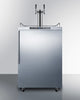 Freestanding Commercially Listed Dual Tap Outdoor Beer Dispenser, Auto Defrost With Digital Thermostat, Stainless Steel Wrapped Exterior, And Thin Handle - SBC635MOS7HVTWIN Summit Commercial