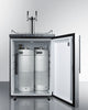 Built-In Commercially Listed Beer Dispenser, Auto Defrost With Digital Thermostat, Dual Tap System, Stainless Steel Door, Thin Handle, And Black Cabinet - SBC635MBI7SSHVTWIN Summit Commercial