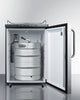 Built-In Commercially Listed Beer Dispenser, Auto Defrost With Digital Thermostat, Stainless Steel Door, Towel Bar Handle, And Black Cabinet - SBC635MBI7NKSSTB Summit Commercial