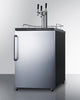 Freestanding  Beer Dispenser, Auto Defrost With Triple Tap Kit, Digital Thermostat And Stainless Steel Door - SBC635MSSTBTRIPLE Summit