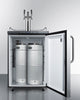 Freestanding  Beer Dispenser, Auto Defrost With Triple Tap Kit, Digital Thermostat And Stainless Steel Door - SBC635MSSTBTRIPLE Summit