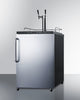 Built-In  Beer Dispenser, Auto Defrost With Digital Thermostat, Dual Tap System, Stainless Steel Door, Towel Bar Handle, And Black Cabinet - SBC635MBISSTBTWIN Summit