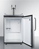 Built-In  Beer Dispenser, Auto Defrost With Digital Thermostat, Dual Tap System, Stainless Steel Door, Towel Bar Handle, And Black Cabinet - SBC635MBISSTBTWIN Summit