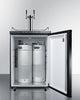 Built-In Commercially Listed Beer Dispenser, Auto Defrost With Digital Thermostat, Dual Tap System, And Black Exterior Finish - SBC635MBI7TWIN Summit Commercial