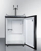 Built-In Commercially Listed Beer Dispenser, Auto Defrost With Digital Thermostat, Dual Tap System, And Black Exterior Finish - SBC635MBI7TWIN Summit Commercial
