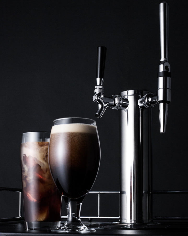 Built-In Commercially Approved Dual Tap Combo Cold Brew And Nitro Coffee Kegerator In Stainless Steel - SBC682CMTWIN Summit