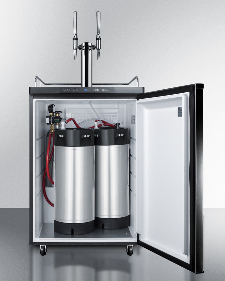 Built-In Commercially Approved Dual Tap Nitro Coffee Kegerator In Stainless Steel - SBC682NCFTWIN Summit