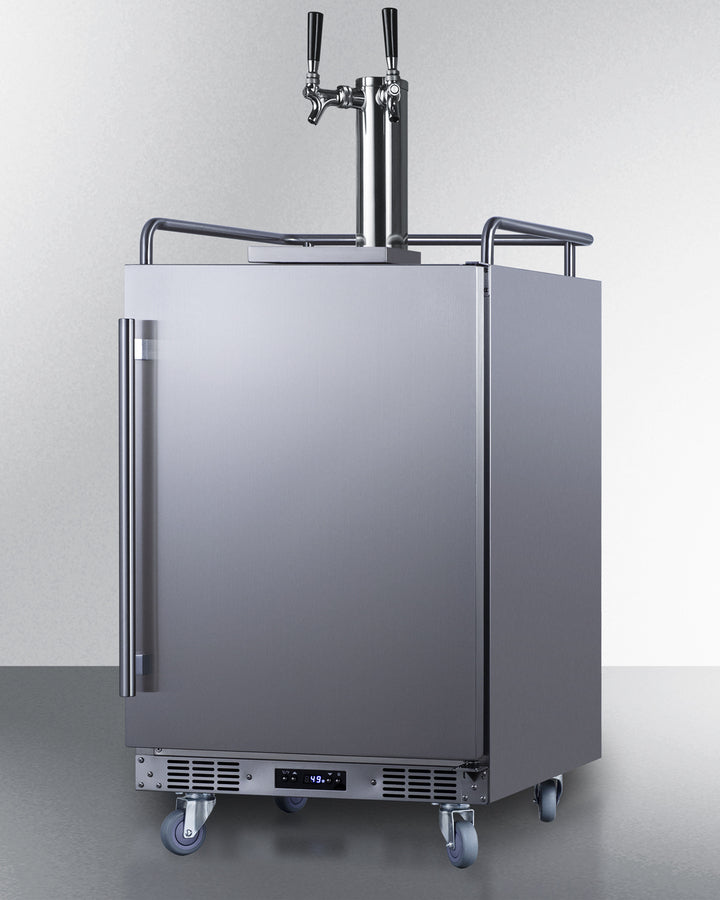 Built-In Commercially Approved Dual Tap Cold Brew Kegerator In Stainless Steel - SBC682CFTWIN Summit