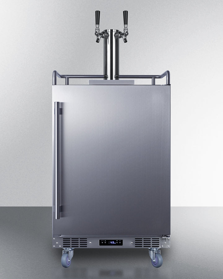 Built-In Commercially Approved Dual Tap Cold Brew Kegerator In Stainless Steel - SBC682CFTWIN Summit