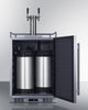 Built-In Commercially Approved Dual Tap Cold Brew Kegerator In Stainless Steel - SBC682CFTWIN Summit