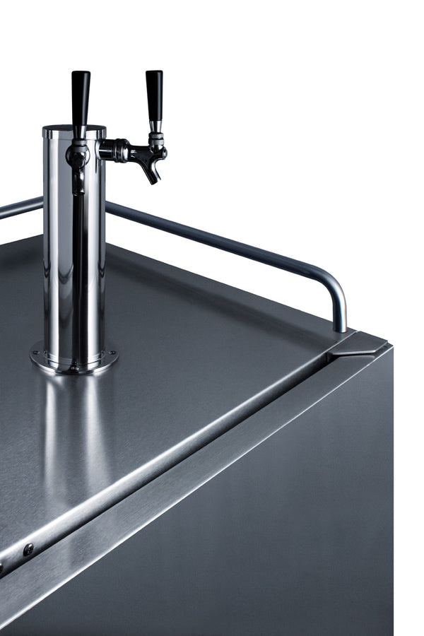 Built-In Commercially Approved Dual Tap Cold Brew Kegerator In Stainless Steel - SBC682CFTWIN Summit