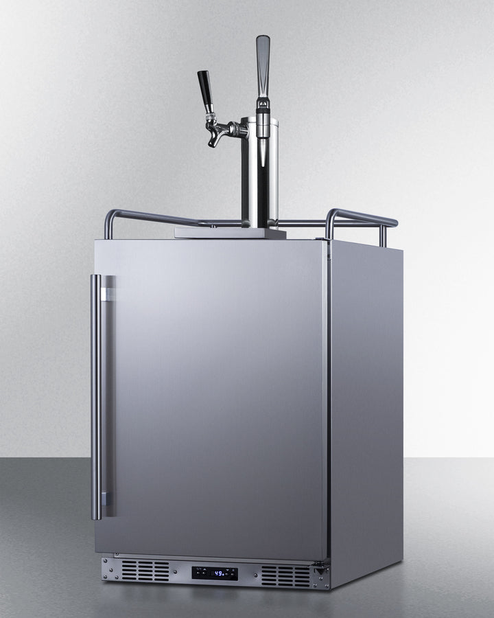 Built-In Commercially Approved Dual Tap Combo Cold Brew And Nitro Coffee Kegerator In Stainless Steel - SBC682CMTWIN Summit