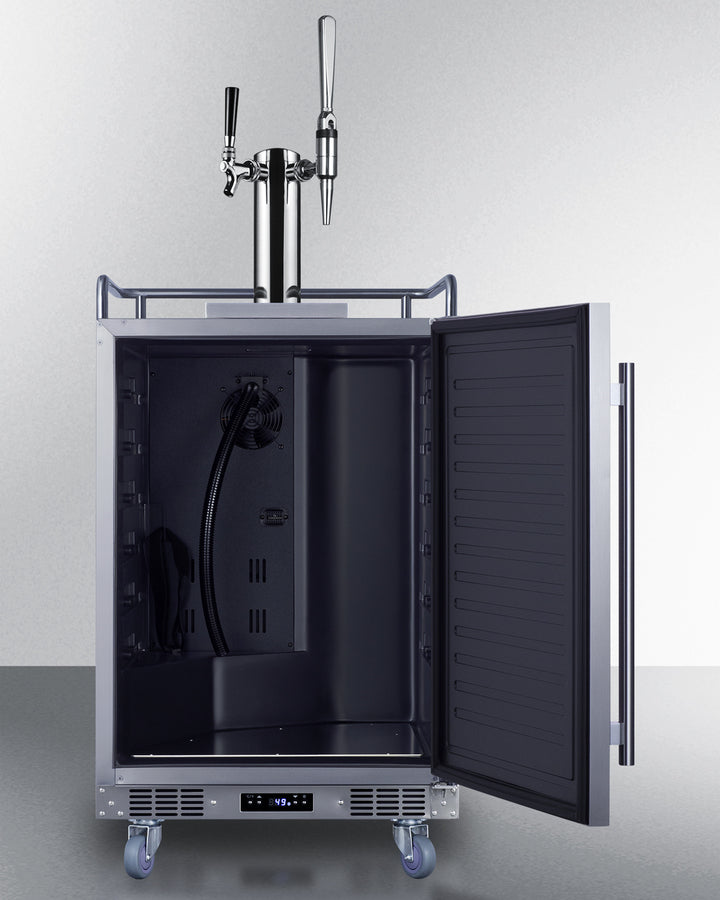 Built-In Commercially Approved Dual Tap Combo Cold Brew And Nitro Coffee Kegerator In Stainless Steel - SBC682CMTWIN Summit