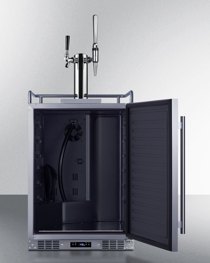 Built-In Commercially Approved Dual Tap Combo Cold Brew And Nitro Coffee Kegerator In Stainless Steel - SBC682CMTWIN Summit