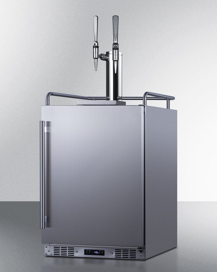 Built-In Commercially Approved Dual Tap Nitro Coffee Kegerator In Stainless Steel - SBC682NCFTWIN Summit
