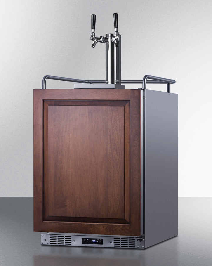 Built-In Commercially Approved Dual Tap Cold Brew Kegerator In Stainless Steel With Panel-Ready Door - SBC682PNRCFTWIN Summit
