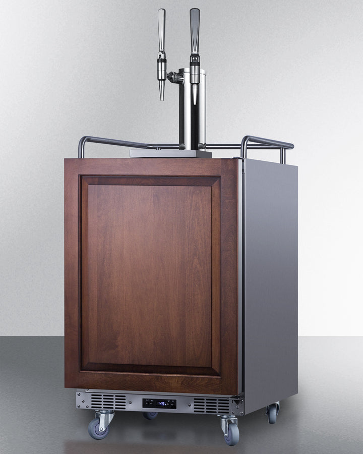 Built-In Commercially Approved Dual Tap Nitro Coffee Kegerator In Stainless Steel With Panel-Ready Door - SBC682PNRNCFTWIN Summit