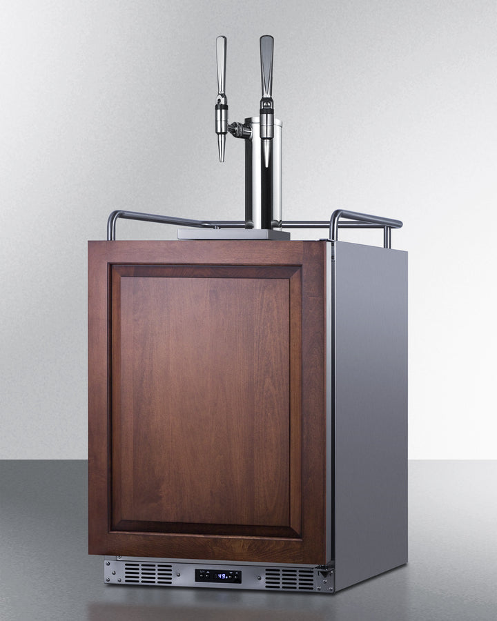 Built-In Commercially Approved Dual Tap Nitro Coffee Kegerator In Stainless Steel With Panel-Ready Door - SBC682PNRNCFTWIN Summit