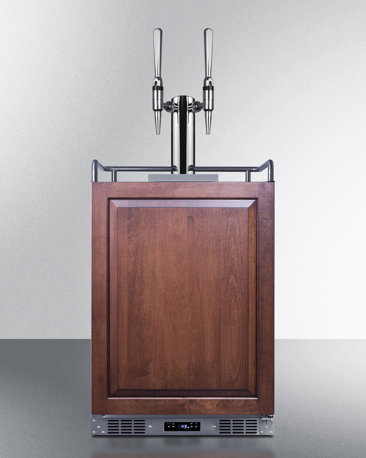 Built-In Commercially Approved Dual Tap Nitro Coffee Kegerator In Stainless Steel With Panel-Ready Door - SBC682PNRNCFTWIN Summit