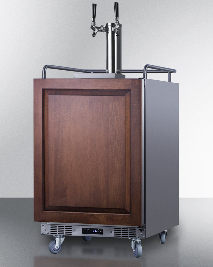 Built-In Commercially Approved Dual Tap Wine Kegerator In Stainless Steel With Panel-Ready Door - SBC682PNRWKDTWIN Summit