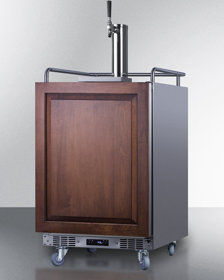 Built-In Undercounter Single Tap Beer Kegerator In Complete Stainless Steel With Panel-Ready Door - SBC682PNR Summit