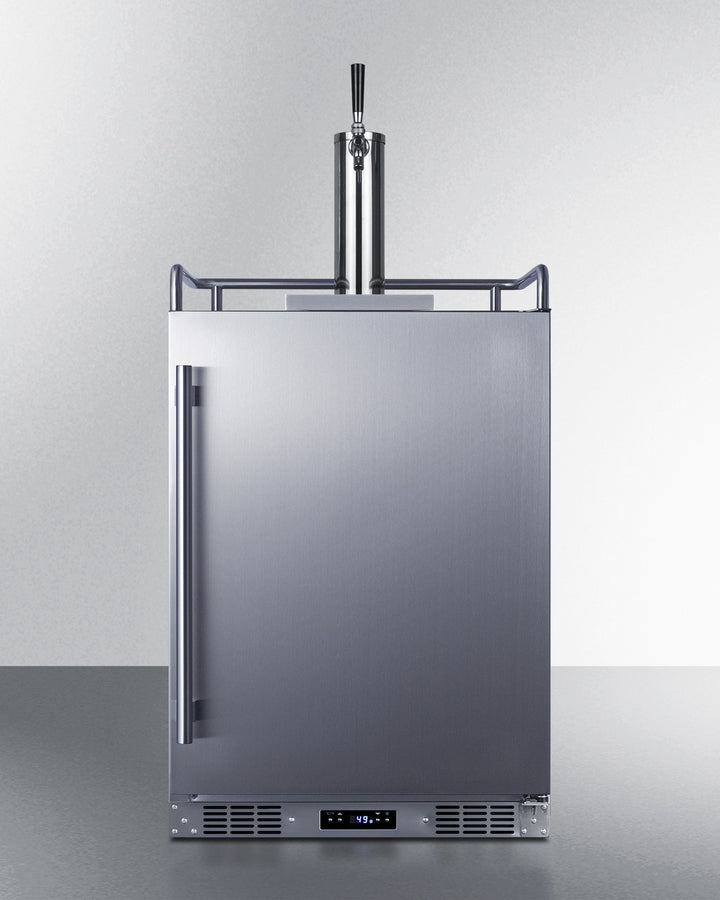 Built-In Undercounter Outdoor Single Tap Beer Kegerator In Complete Stainless Steel - SBC683OS Summit