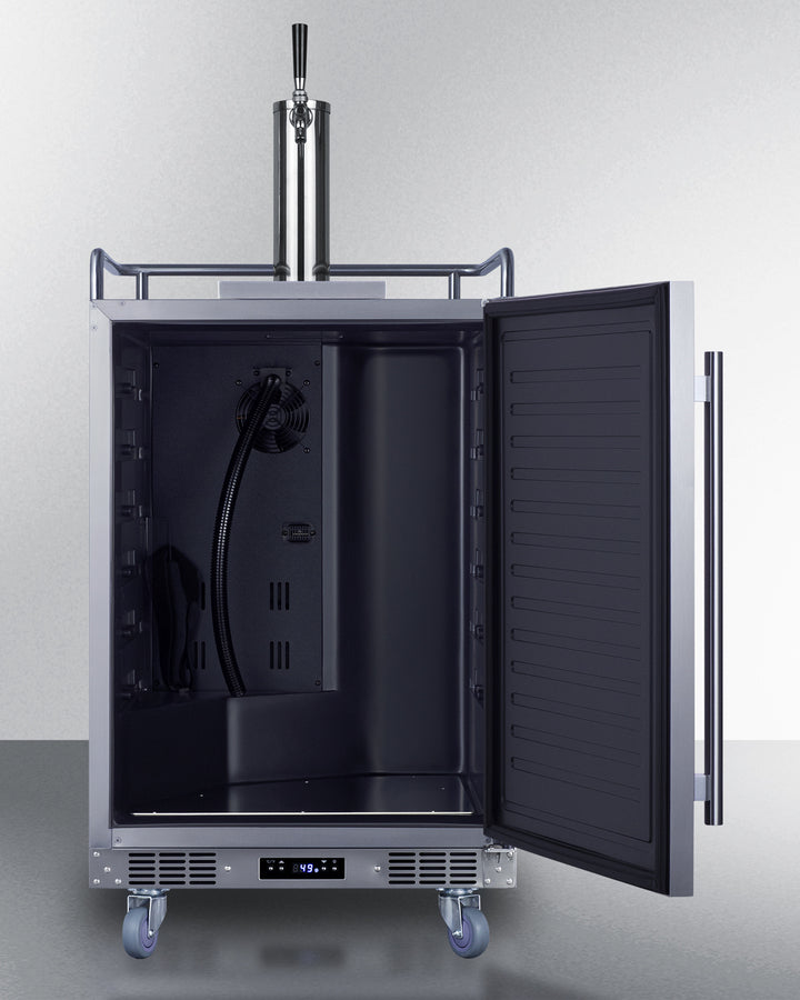 Built-In Undercounter Outdoor Single Tap Beer Kegerator In Complete Stainless Steel - SBC683OS Summit