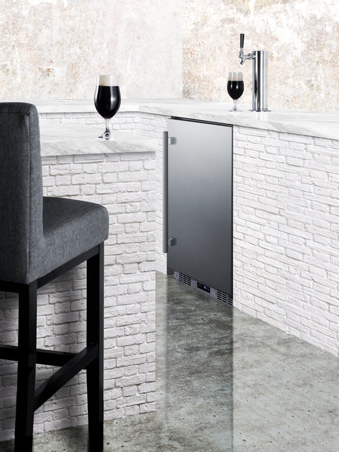 Built-In Undercounter Outdoor Single Tap Beer Kegerator In Complete Stainless Steel - SBC683OS Summit