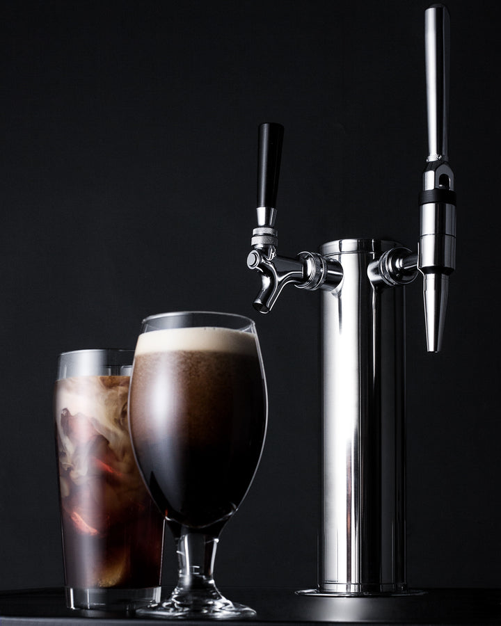 Built-In Commercially Approved Dual Tap Combo Cold Brew And Nitro Coffee Kegerator In Stainless Steel - SBC682CMTWIN Summit