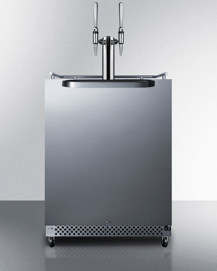 Commercial Indoor/Outdoor Cold Brew Nitro-Infused Coffee Dispenser With Dual Tap Kit Included - SBC696OSNCFTWIN Summit Commercial
