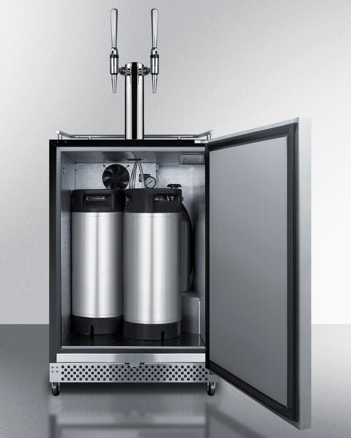 Commercial Indoor/Outdoor Cold Brew Nitro-Infused Coffee Dispenser With Dual Tap Kit Included - SBC696OSNCFTWIN Summit Commercial