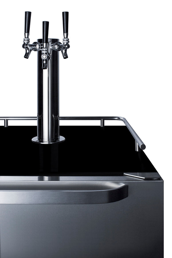 Commercial Indoor/Outdoor Beer Dispenser With Triple Tap Kit Included - SBC696OSTRIPLE Summit Commercial