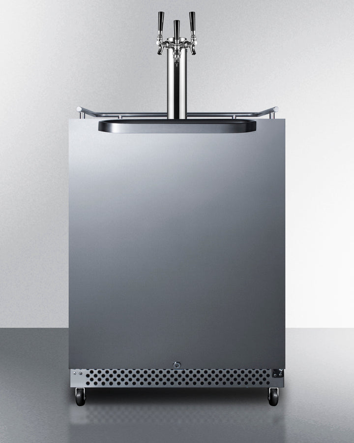 Commercial Indoor/Outdoor Beer Dispenser With Triple Tap Kit Included - SBC696OSTRIPLE Summit Commercial