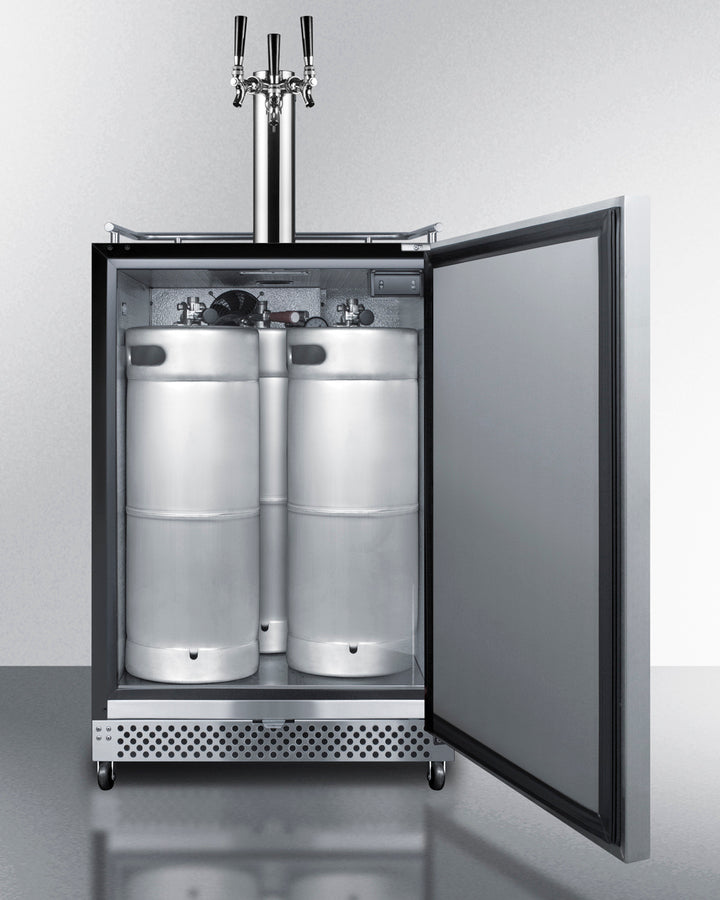 Commercial Indoor/Outdoor Beer Dispenser With Triple Tap Kit Included - SBC696OSTRIPLE Summit Commercial