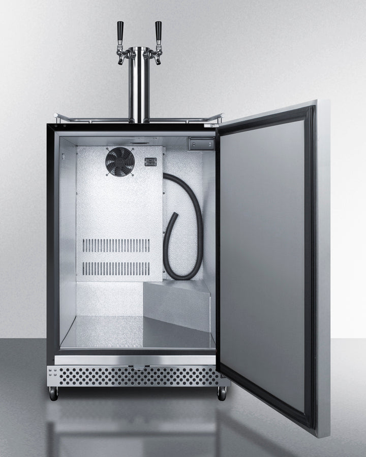 Commercial Indoor/Outdoor Beer Dispenser With Dual Tap Kit Included - SBC696OSTWIN Summit Commercial