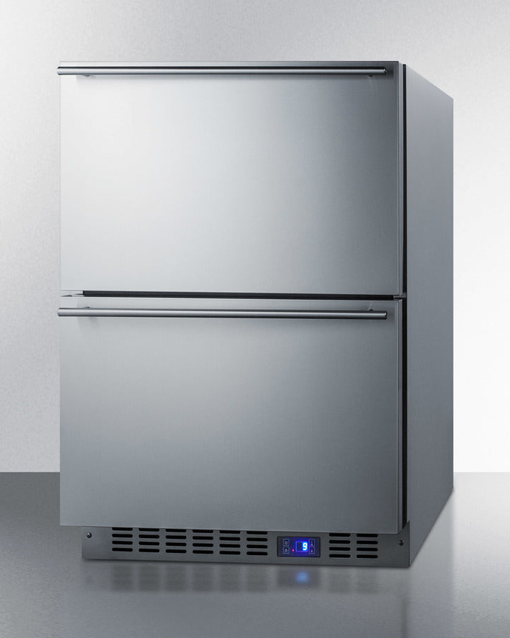Two-Drawer Outdoor Frost-Free Freezer In Stainless Steel, Commercially Listed  - SPFF51OS2D Summit